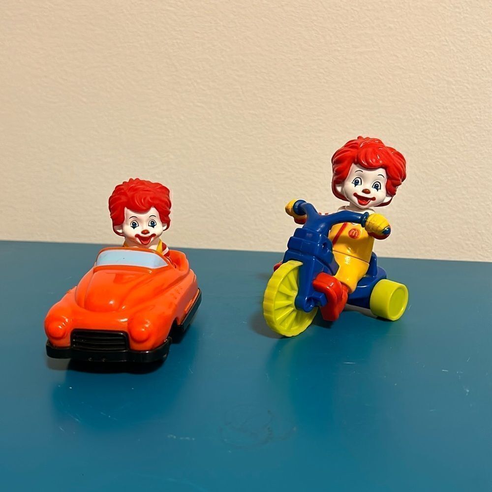Ronald McDonald Happy Meal Toy 2011 Baby Ronald Riding Tricycle and car